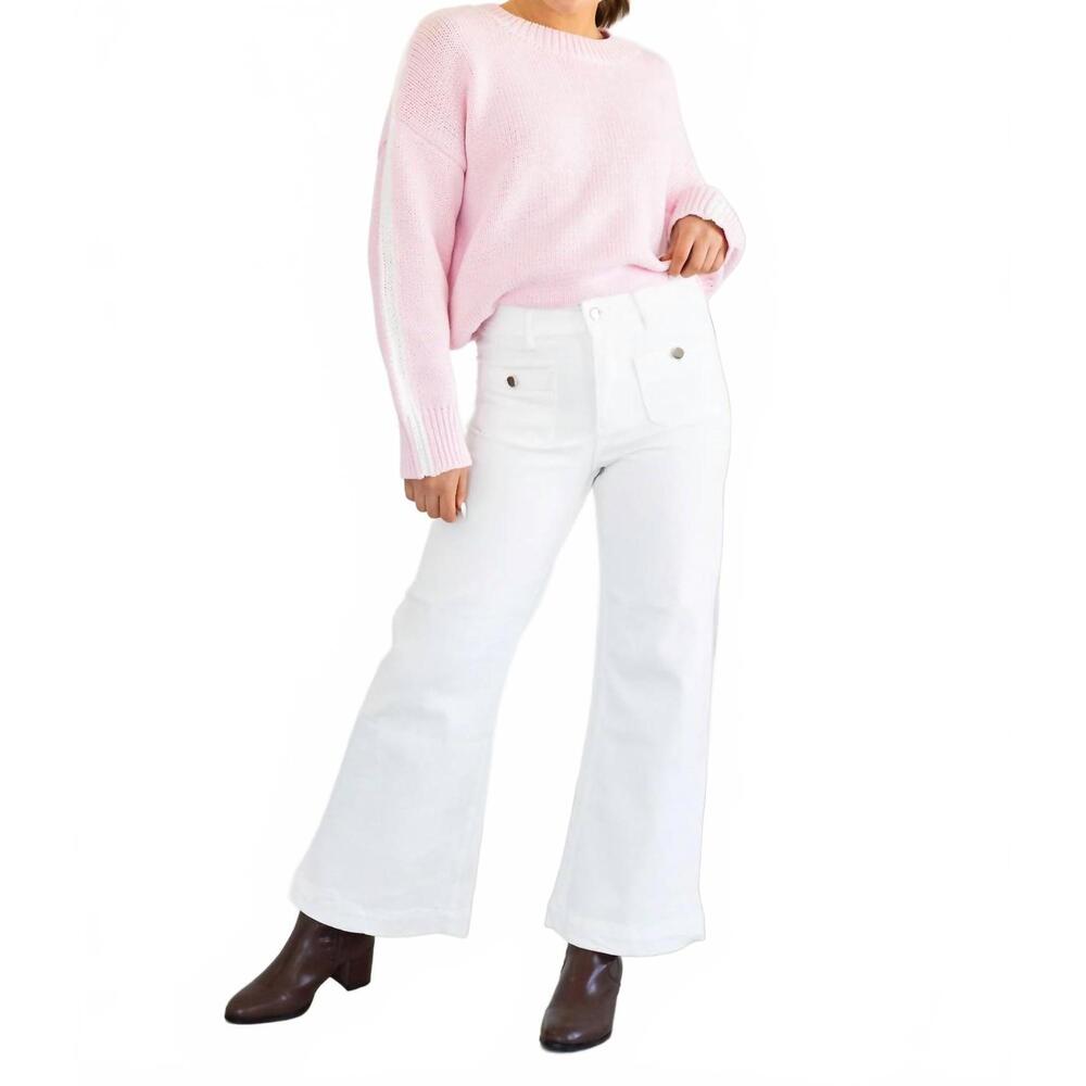 NEW MISS LOVE patch pocket jeans in white